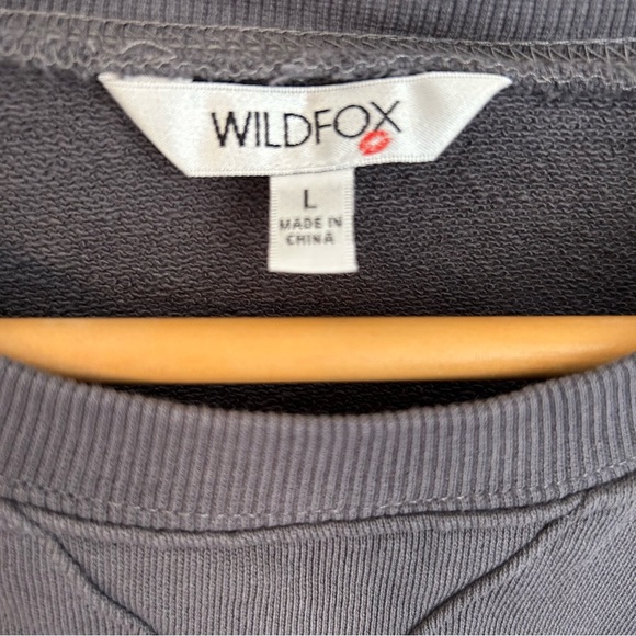 Wildfox Women’s I Wish It Was Saturday Grey Crewneck Graphic Sweatshirt, Large - Picture 6 of 10